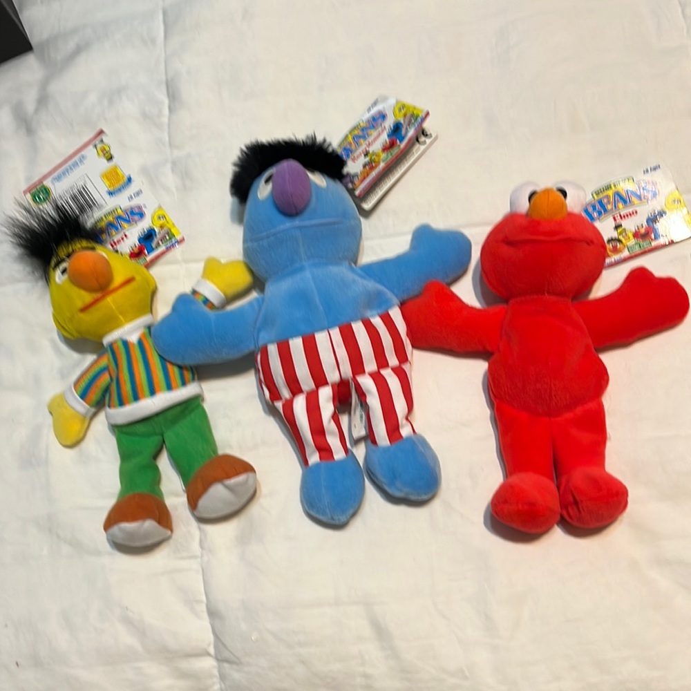 Sesame Street collection Bert and Herry monster and Elmo